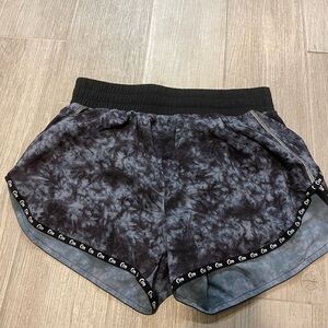 Women's Black Tie-Dye Athletic Shorts